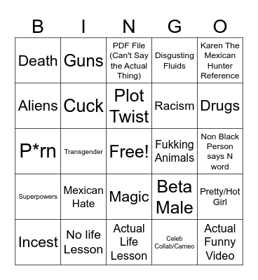 TT Bingo Card
