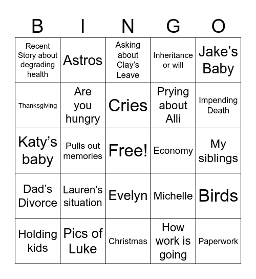 Bingo Card