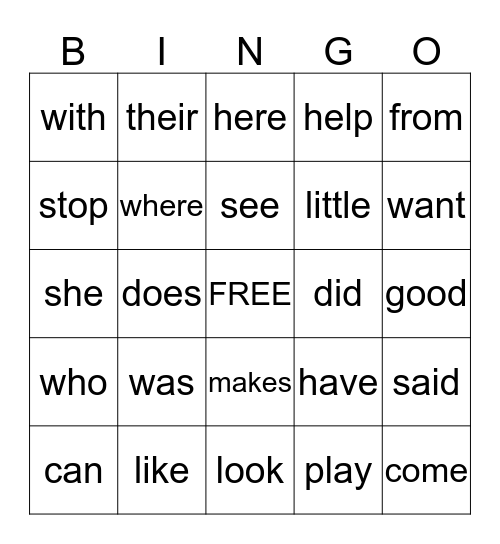 START SMART BINGO Card