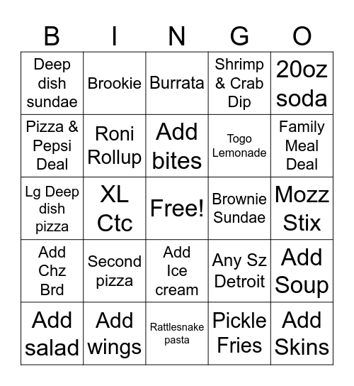 HOST BINGO Card