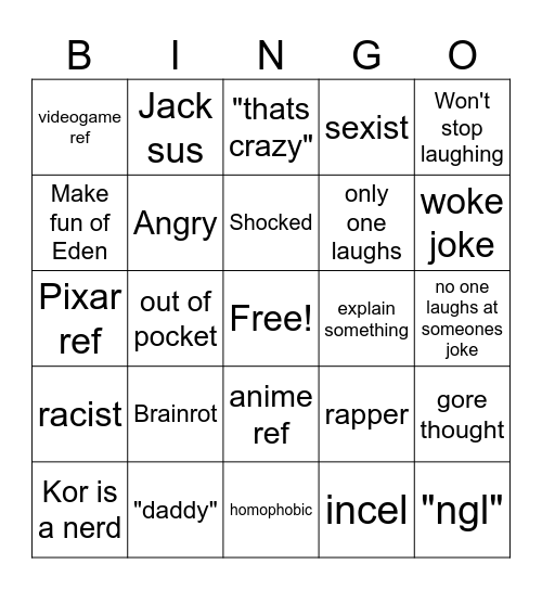 STM Bingo Card