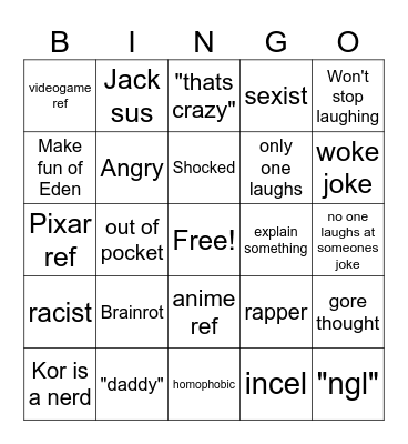 STM Bingo Card