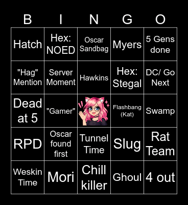 DbD Bingo- Oscar Bingo Card