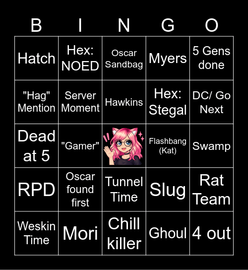 DbD Bingo- Oscar Bingo Card