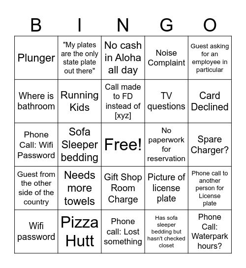 Bingle Bingo Card