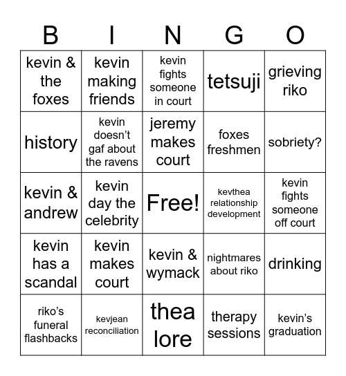 tqg bingo Card