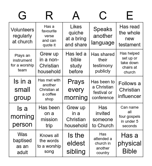 Elevate Bingo Card