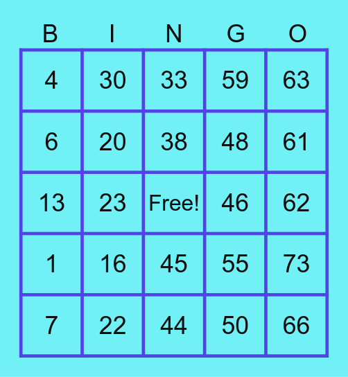 Bingo Dorado Bingo Card