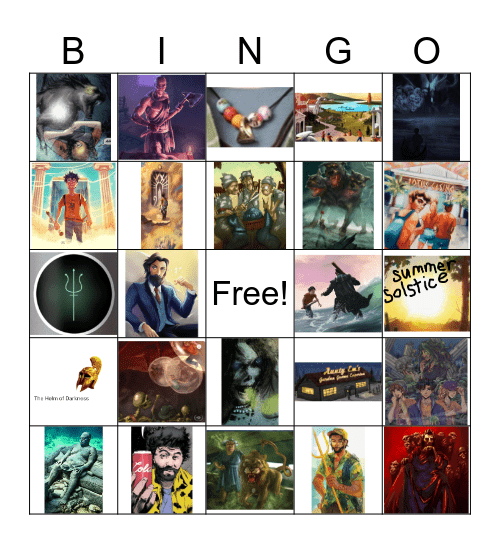 The Lightning Thief Bingo Card