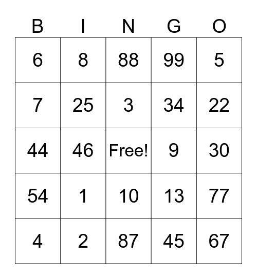 Untitled A002 Bingo Card