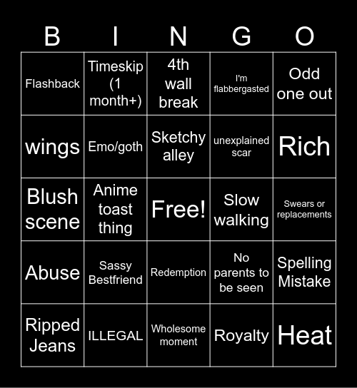 Gacha Bingo Card
