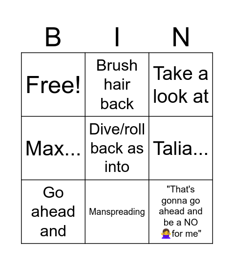 Daly Bingo Card