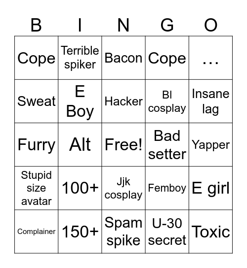 Volleyball legends bingo Card