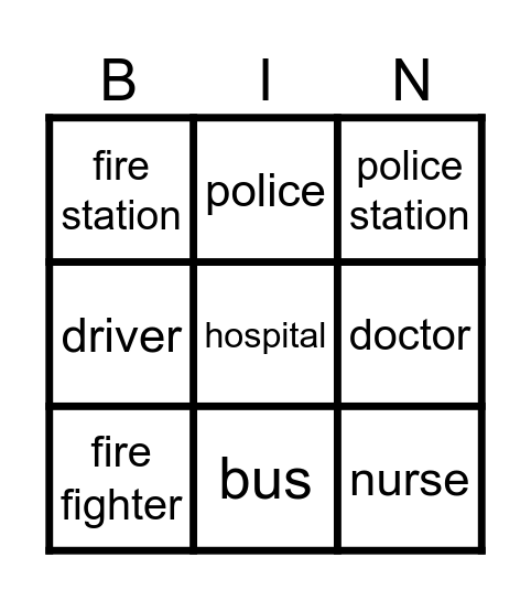 Where does...work at? Bingo Card