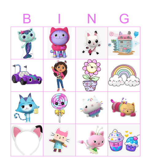 Bingo kaarten Gabby's poppenhuis Bingo Card
