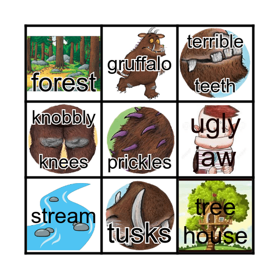 Gruffalo bingo Card
