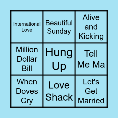 ZEddie RnR Bingo Card