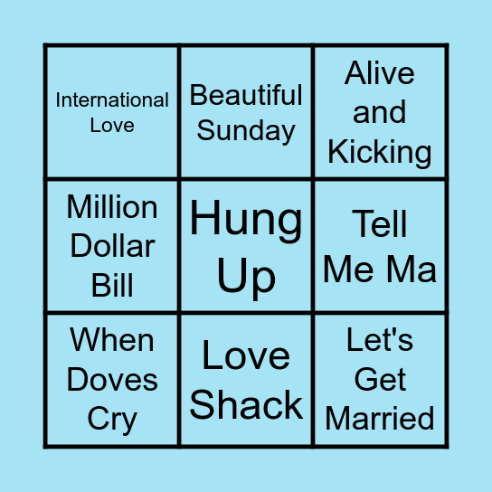 ZEddie RnR Bingo Card