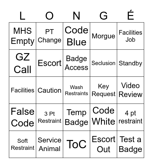 Security Bingo Card