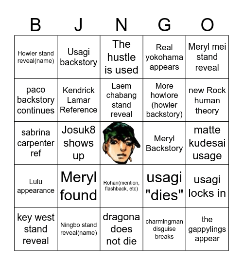 tjjl 25 bjngo Bingo Card