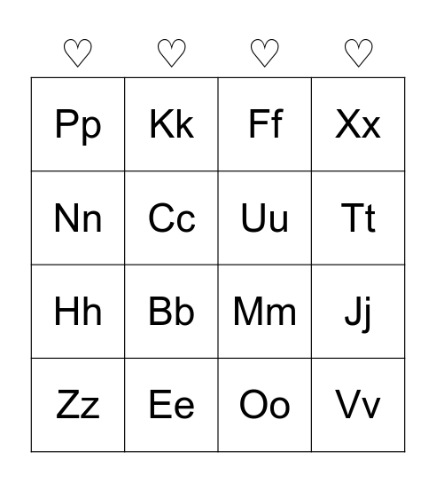 JOLLY PHONICS (◕‿◕) Bingo Card
