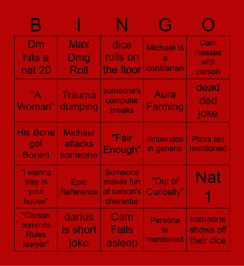 Three stars Bingo Pt.2 Bingo Card
