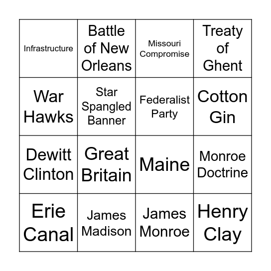 Ch.14 BINGO Card
