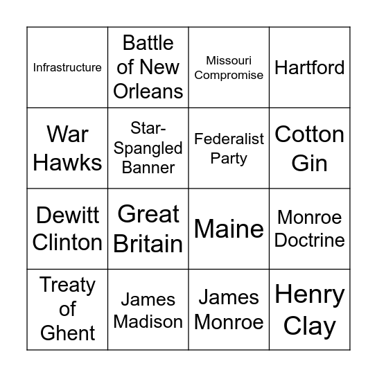 Ch.14 BINGO Card