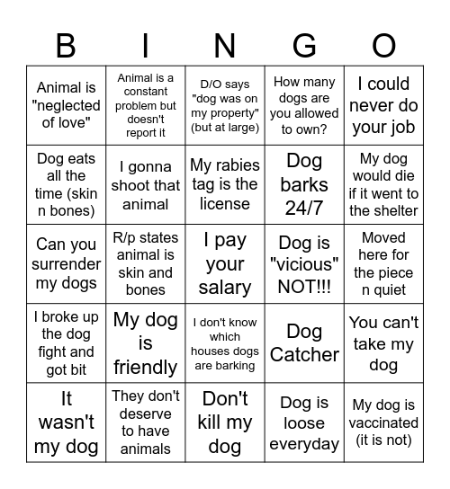 ACO BINGO Card