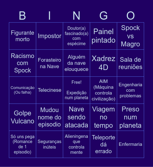 Mochi Trek Bingo Card