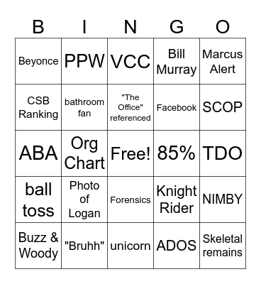 Retreat Bingo Card