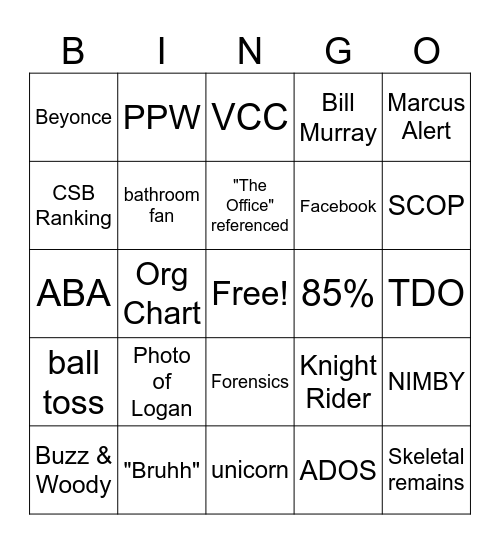 Retreat Bingo Card