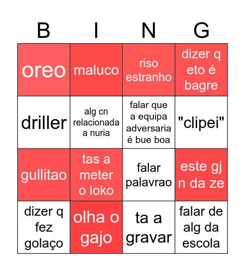 Bingo do cao da nuria Bingo Card