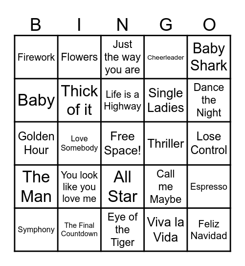 RMS BAND MUSIC BINGO Card