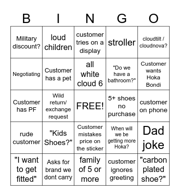 F2R BINGO Card
