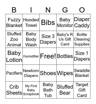 Aedan is on His Way!! Bingo Card