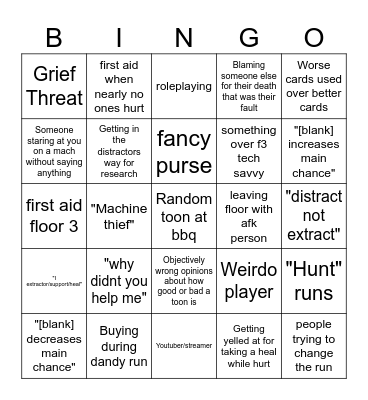 Dandys world public lobby Bingo Card