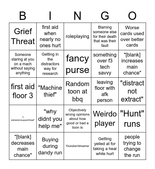 Dandys world public lobby Bingo Card