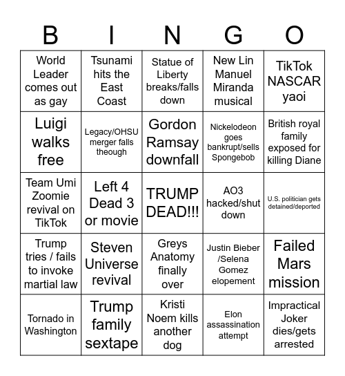 2025 BINGO Card
