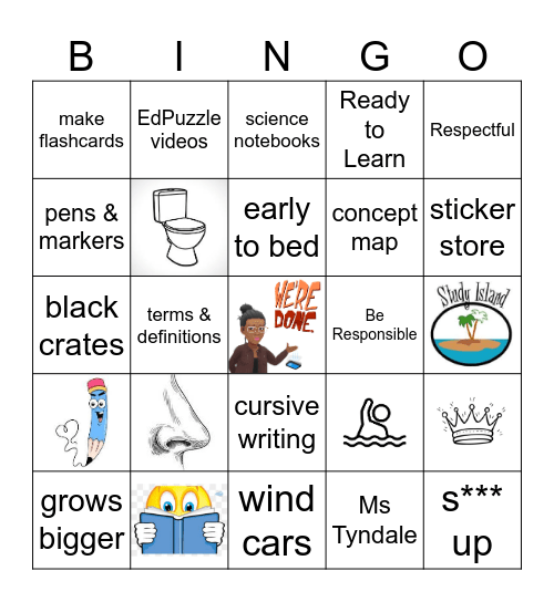 END OF THE YEAR Bingo Card