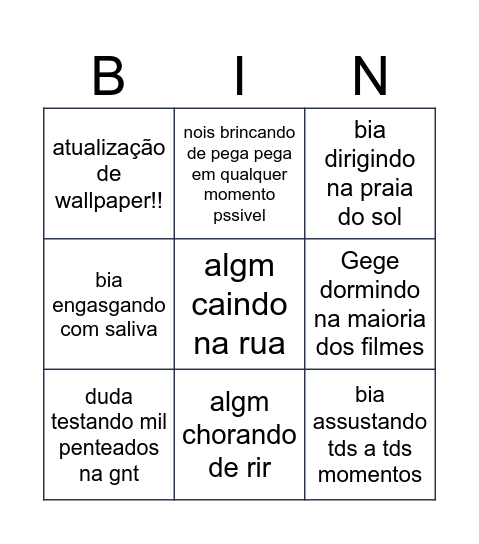 SEMANA BIA Bingo Card