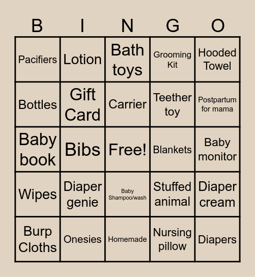 Bingo Card