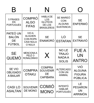 ESTEBAN EN BRASIL Bingo Card