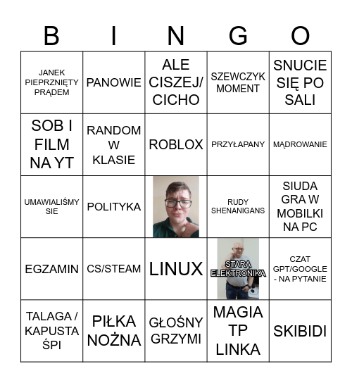 PONIEDZIAŁEK BINGO Card