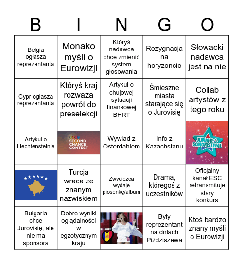 Sezon ogórkowy Bingo Card