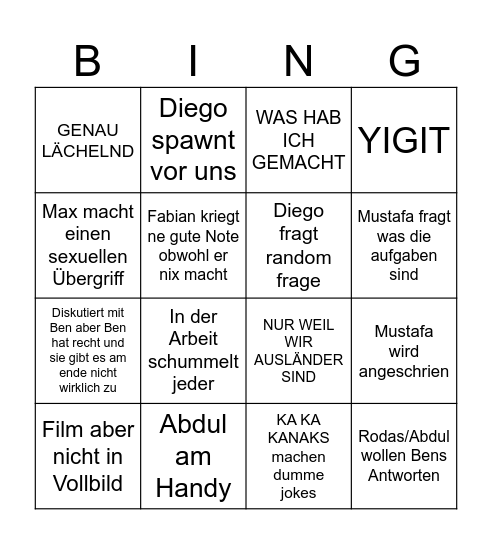 NW BINGO Card