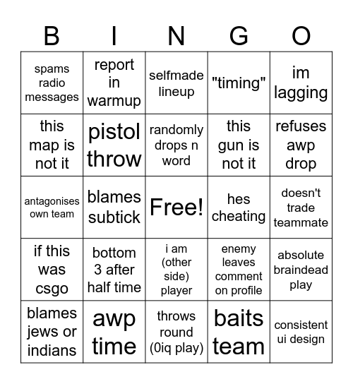 ali micky v2 Bingo Card