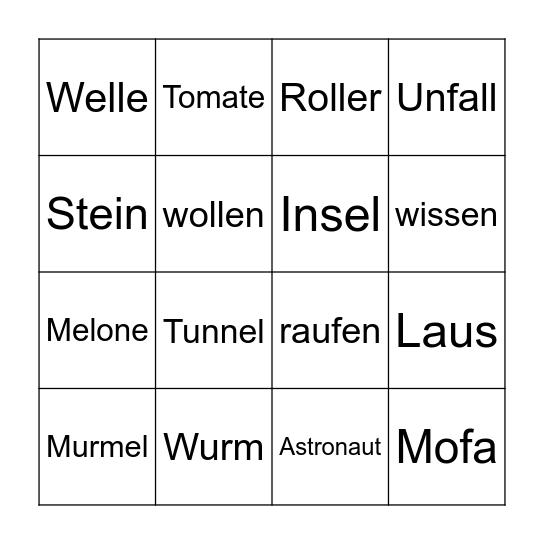 LESEBINGO Card