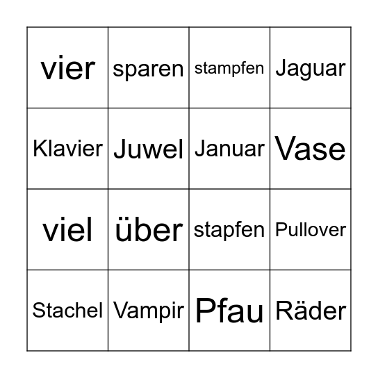 LESEBINGO Card