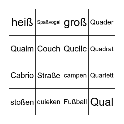 LESEBINGO Card